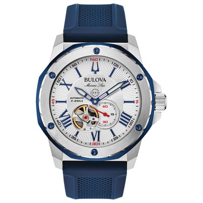 Bulova® Men's Marine Star Collection Automatic Watch w/Sport Strap