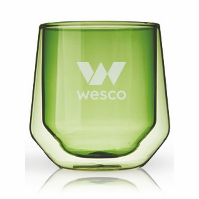 Double Walled Aurora Tumblers in green (set of 2) by Viski®