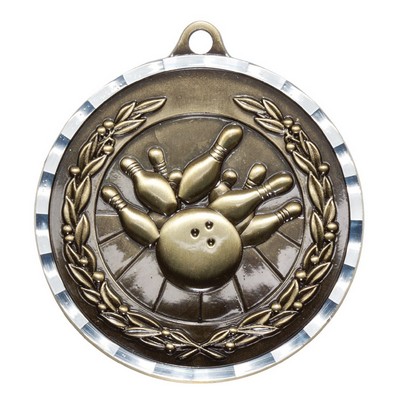 Bowling Diamond Cut Medal