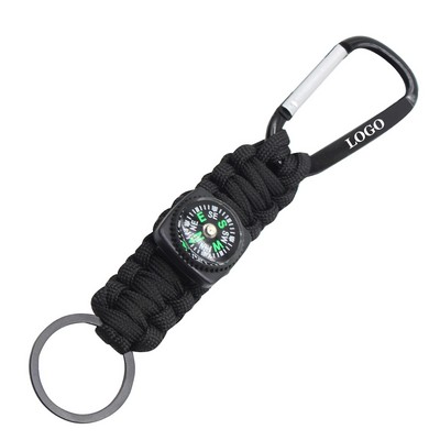 Rope Key Chain With Compass