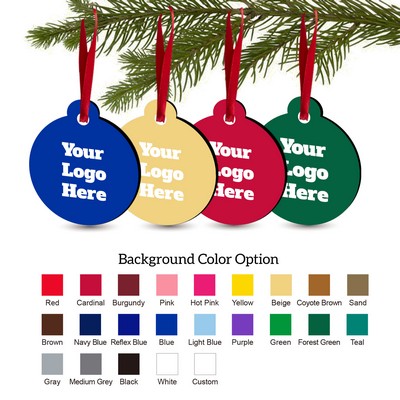 Solid Color Christmas Ornament - Round