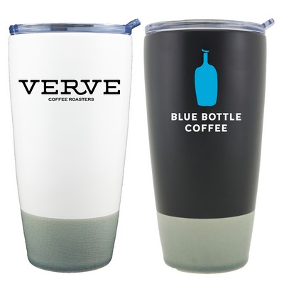 Newport 12oz Two-toned Ceramic Tumbler with Lid Black