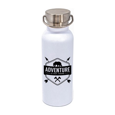 17 oz. Matte White Stainless Steel Caribe Bottle