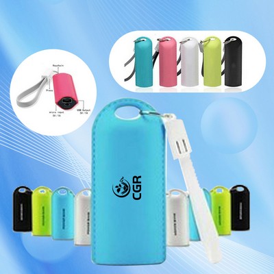 Keychain Power Bank with 2600mAh Charge