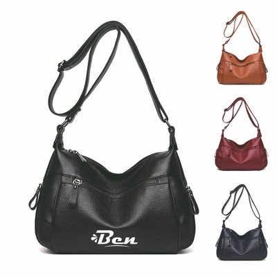 Soft Leather Shoulder Bag Ladies Crossbody Tote Purses