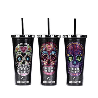 24 Oz Halloween Skull Water Cup