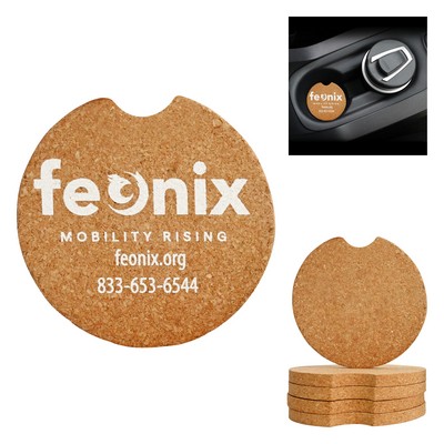 Round Car Cork Coaster