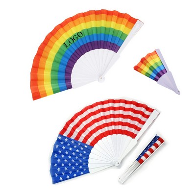 Plastic Rainbow Hand Held Fans