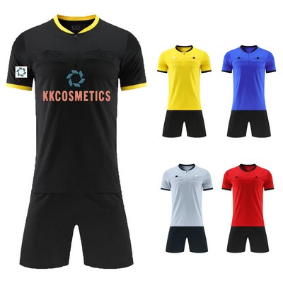 Men's Soccer Referee 1/4 Zip Short Sleeve Uniform