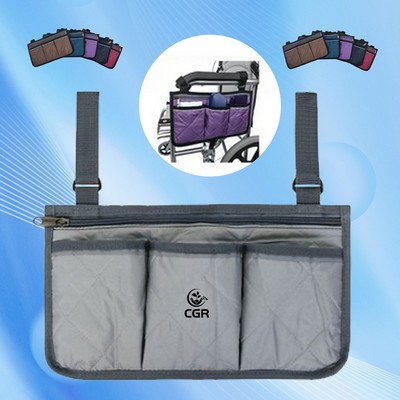 Armrest Attachment Bag for Wheelchair Essentials