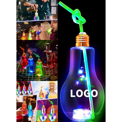 400 Ml Christmas Led Light Bulb Cup for Drinks Glow in the Dark Bulb