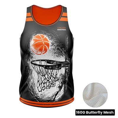 Women's Full Sublimation Basketball Jersey - Butterfly Mesh