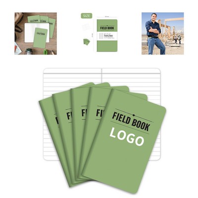 48 Pages 24 Sheets Pocket Sized 3.5" x 5.5" Lined Memo Book Field Notebook