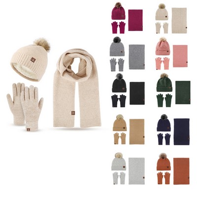 3 in 1 Hat Scarf and Glove Set