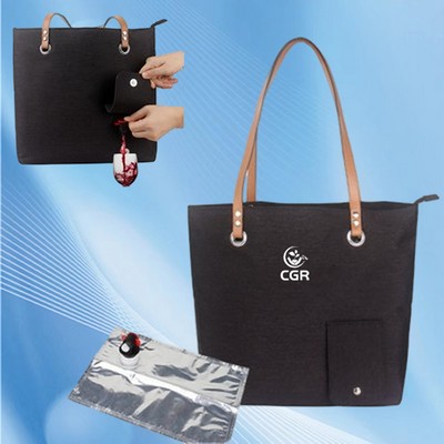 Portable Wine Chiller Tote for Insulated Wine Cooling on the Go