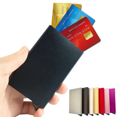 Sleek Aluminum Pop-Up Card Holder