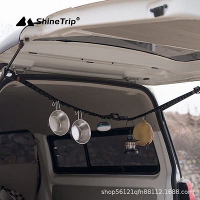 Adjustable Outdoor Camping Hanging Rope with Durable Clips