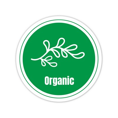 Stock Sticker Circle preprinted with "Organic" (1 1/2" diameter)