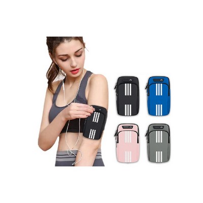 7" PU Waterproof Phone Arm Bag with Stripe