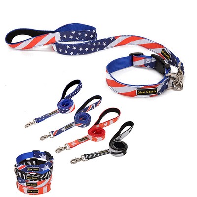 Adjustable Dog Collars With Leash Set For Large Dogs