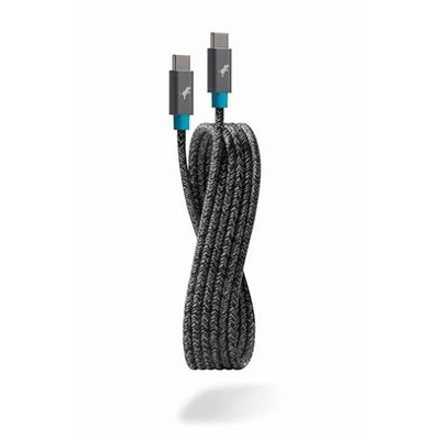 Nimble POWERKNIT Cable USB-A to USB-C 2M Cable made with Recycled Materials - Grey