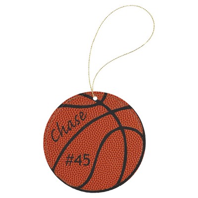 Leatherette Basketball Ornament