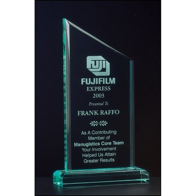 Zenith Jade Acrylic Award, 4 3/4" W x 6 3/4" L