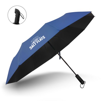 Ergonomic handle auto open and close portable umbrella