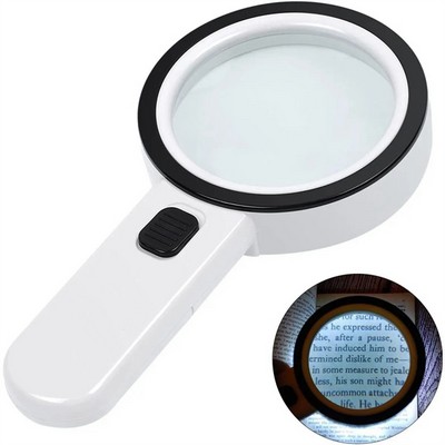 LED Lighted 30X Handheld Magnifying Glass