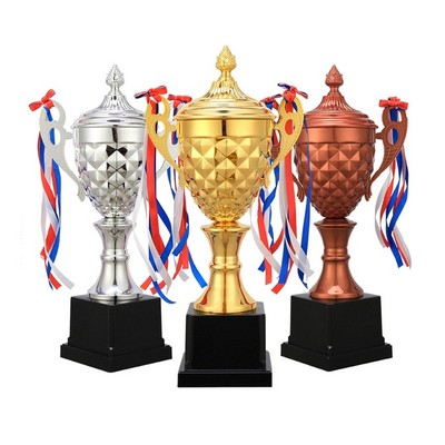 Gold Silver and Bronze Trophies