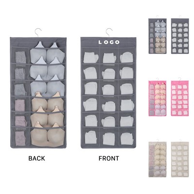 Closet Hanging Organizer With 30 Mesh Pockets