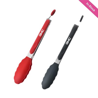 Silicone & Stainless Steel Tongs 9"