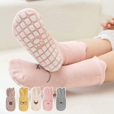 Kids Non Slip Socks Anti Skid Mid Calf Trampoline Socks ( Size: 9 - 12 cm )