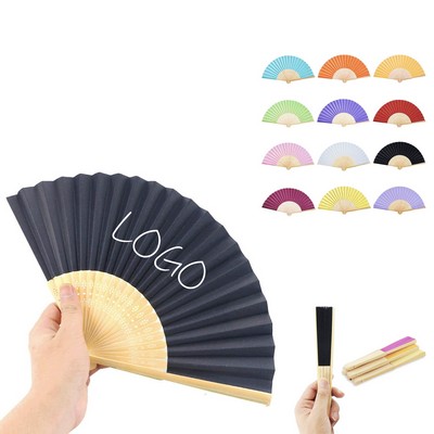 Multicolor Handheld Folded Fan