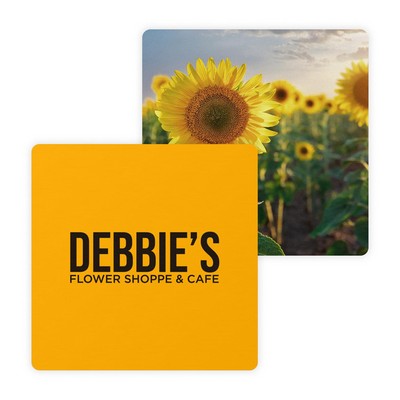 4" Pulpboard Square Coaster (Full Color on Both Sides)