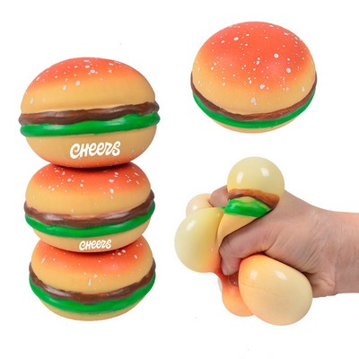 Hamburger Reliever Stress Toy MOQ 50 PCS