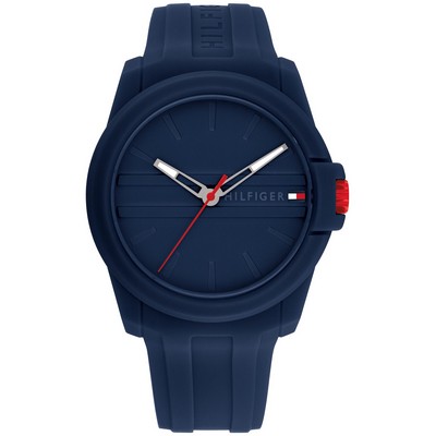 Tommy Hilfiger® Gents Navy Blue Watch w/Silicone Strap