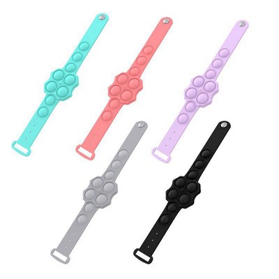 Multi-colored Silicone Pop It Fidget Bracelet