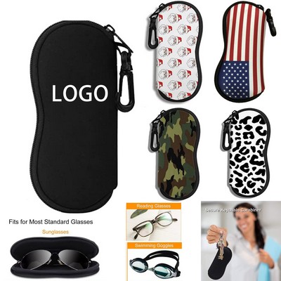 Neoprene Zipper Sunglasses Case With Belt Clip