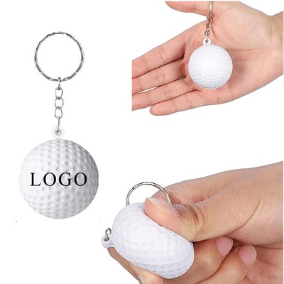 Golf Ball Stress Reliever Key Chain