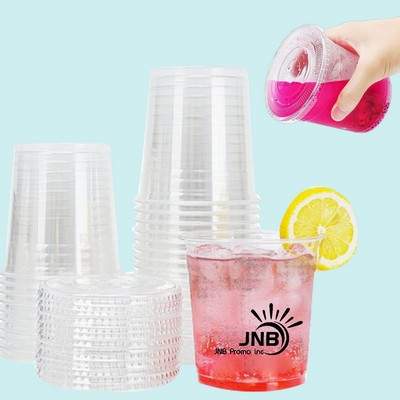 18oz Disposable Plastic Cups with Lids