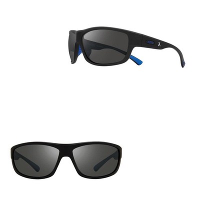 Revo™ Matte Black Caper Sports Wrap Sunglasses w/Superflex