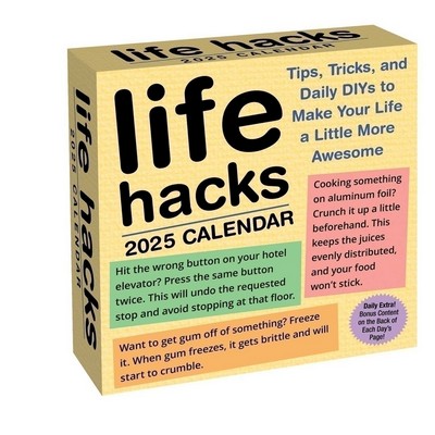 Life Hacks 2025 Day-to-Day Calendar