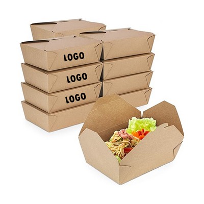 76 oz Disposable Kraft Paper To Go Boxes For Food