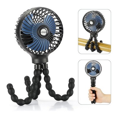 Battery Operated Upgraded Baby Stroller Tripod Clip Fan