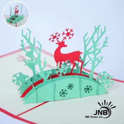 Christmas Deer Pop-Up Cards for Special Occasions