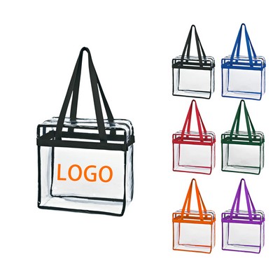 Clear Stadium Approved Zippered Safety Tote Bags