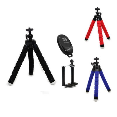 Flexible Tripod With Wireless Remote And Clip