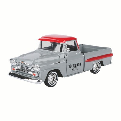 1958 Chevy Apache Fleetside Pickup 1:24 Scale Diecast Model (u)