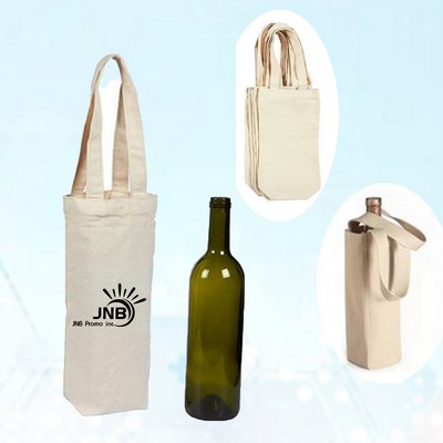 Canvas Tote for a Single Wine Bottle